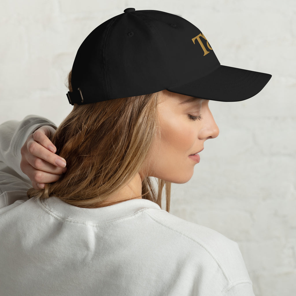 Off-Duty Dad Hat, black cap with Table 83 logo